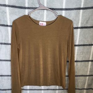 Gold long sleeve shirt